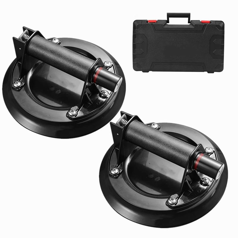 IMT 8" Glass Suction Cup, Vacuum Lifting Tools, Set of 2, Powerful Industrial Glass Sucker Carrier with Handle for Granite & Window Replacement - Image 1